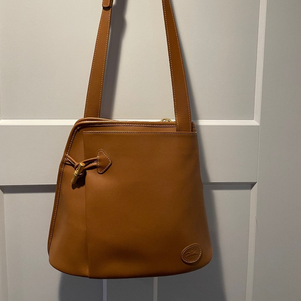 Longchamp Paris Roseau Sling Bag (Tan) Vintage